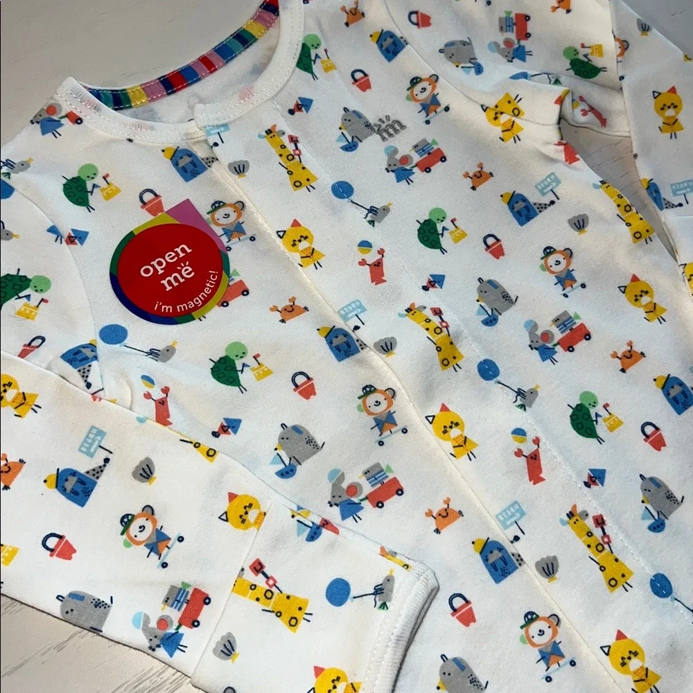 Magnetic Me Seaside Sand Squad Organic Cotton Footie 6-9 9-12 12-18 months